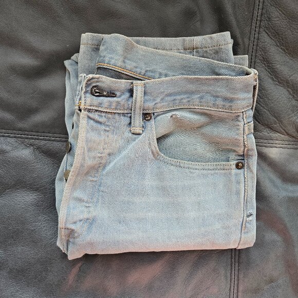 Levi's 501 Straight Leg Button Fly Jeans - Men's 31x34 - Picture 5 of 8